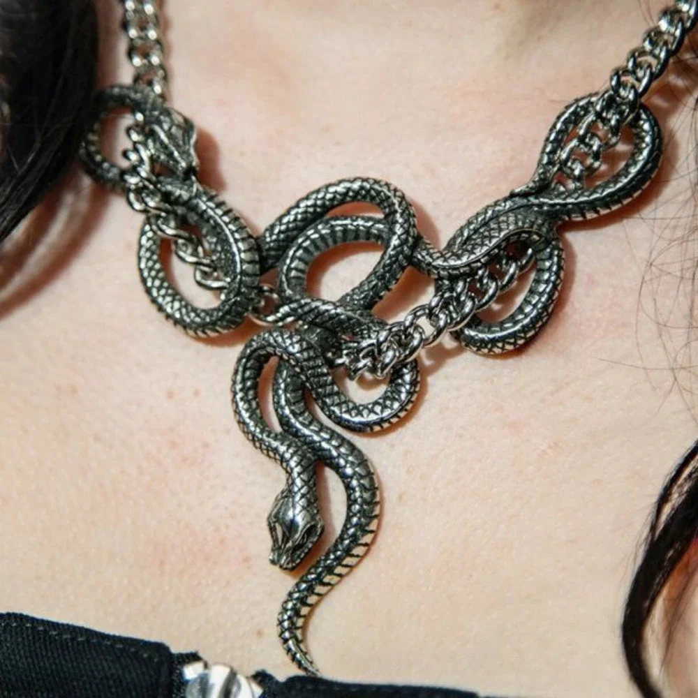 Killstar midnight venom serpent necklace